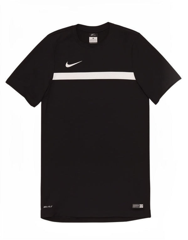 Nike Mens T-Shirt Top Medium Black Colourblock Polyester
