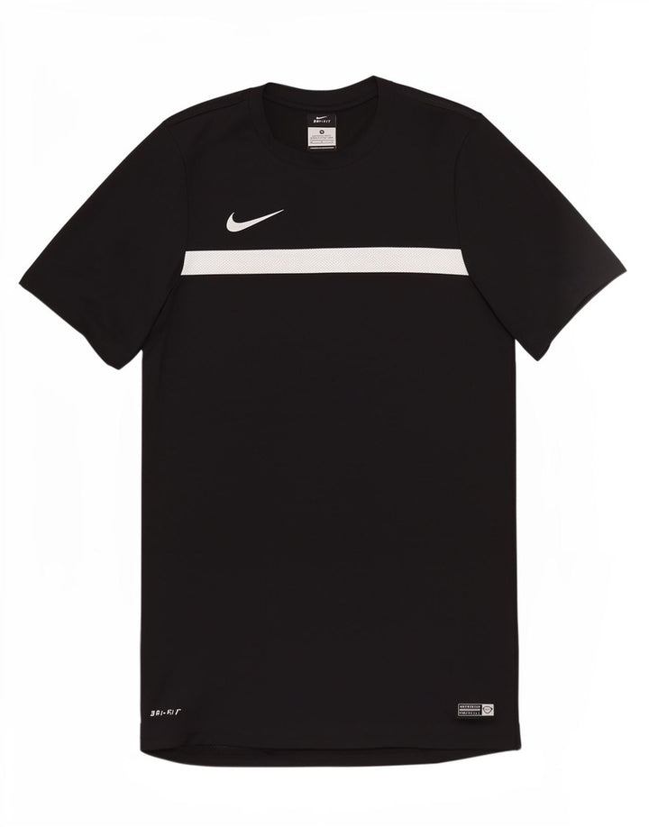 T-shirt męski Nike Top, średni czarny, poliester z blokami kolorów