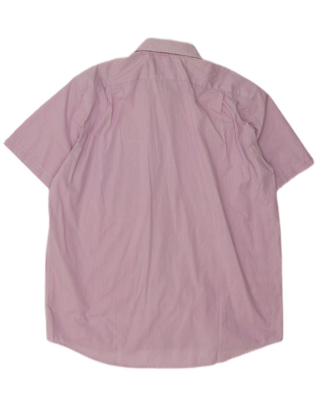 Koszula męska z krótkim rękawem LACOSTE, rozmiar 45 XL, fioletowa, bawełniana w prążki