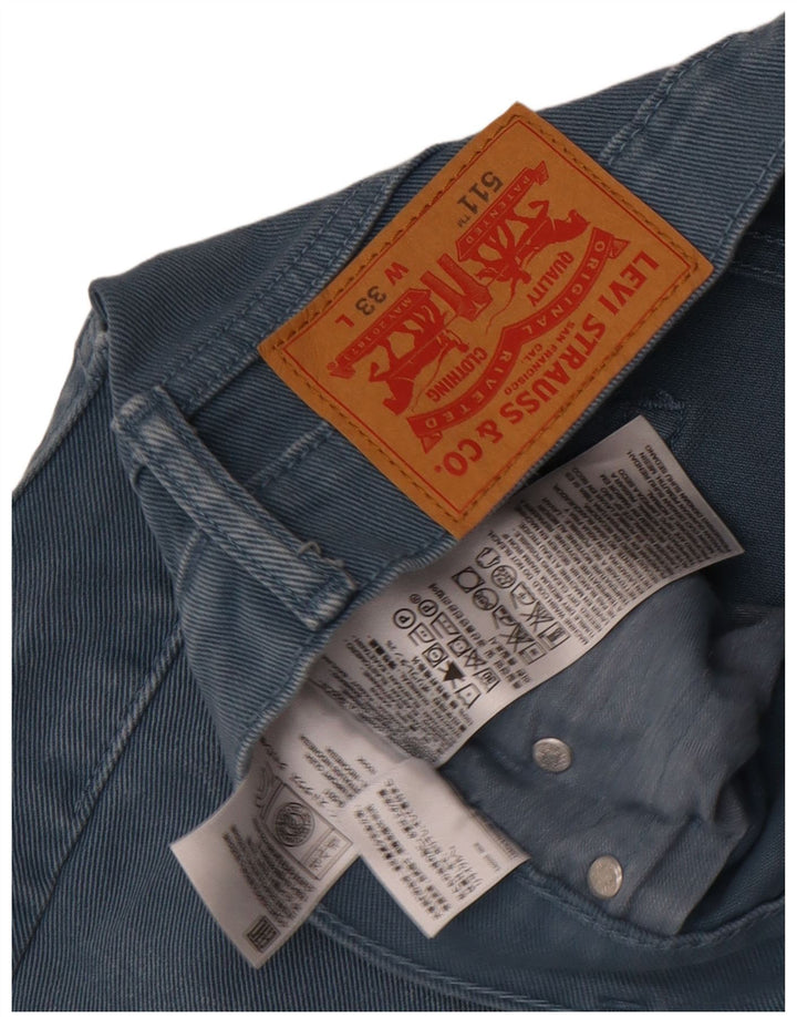 Męskie spodenki jeansowe Levi's 511 W33 Średnioniebieskie, bawełniane