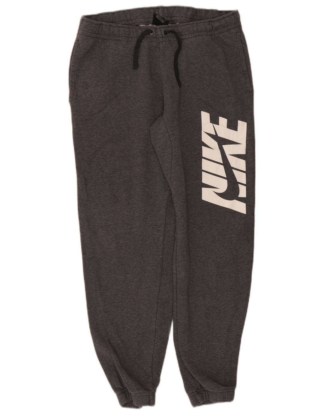 Męskie spodnie dresowe Nike z grafiką, średnioszare, bawełniane