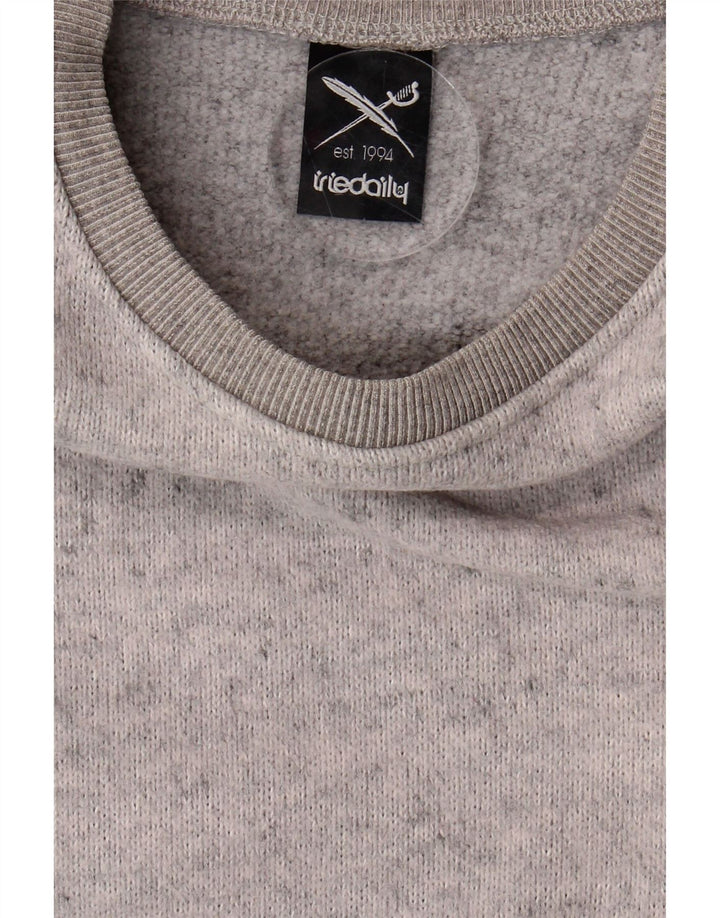 IRIEDAILY Mens Crew Neck Jumper Sweater Large Grey Flecked Vintage Iriedaily and Second-Hand Iriedaily from Messina Hembry 