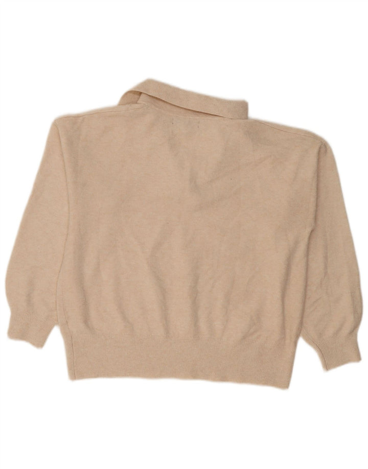 Marks & Spencer Damski sweter polo UK 14 średni beż