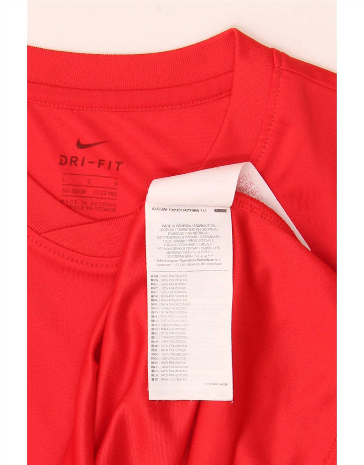 T-shirt chłopięcy Nike Dri Fit, rozmiar 12-13 lat, duży, czerwony, poliester