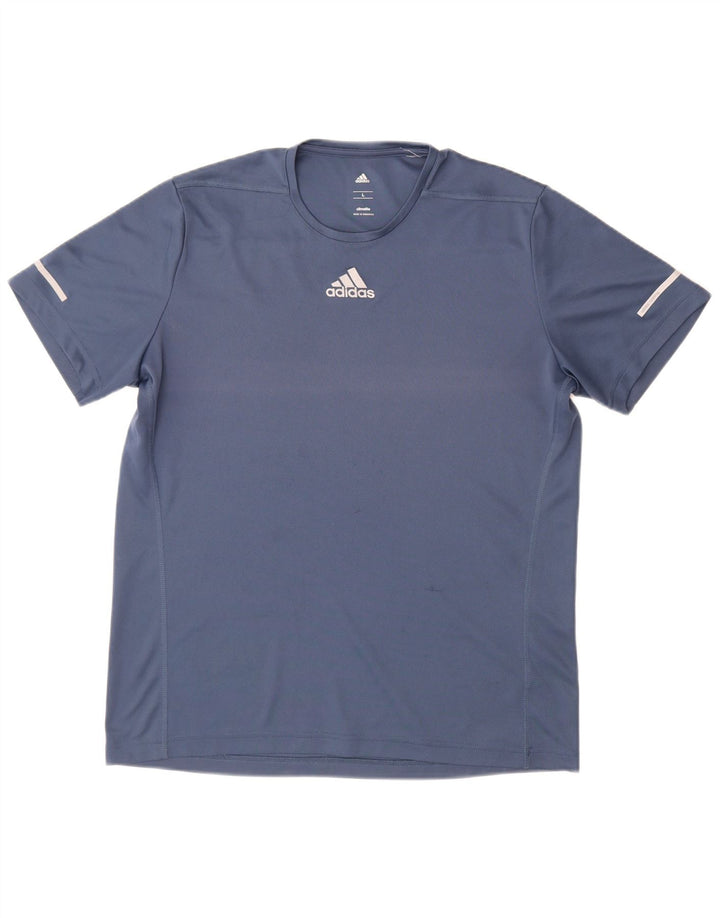 T-shirt męski Adidas Climalite, duży, granatowy