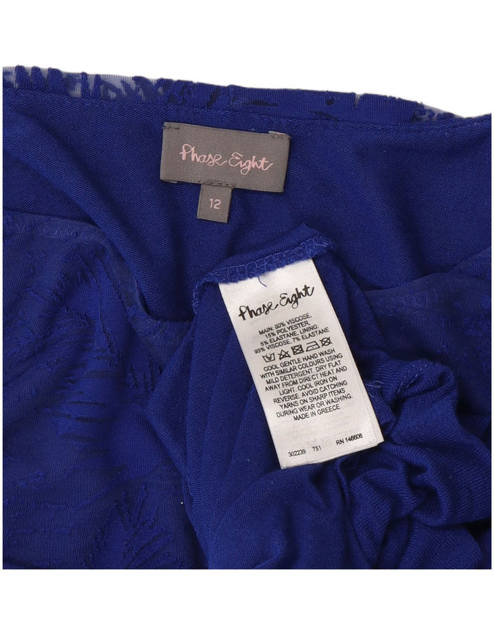 Damski top oversize Phase Eight z rękawem 3/4, UK 12, średni niebieski w kwiaty