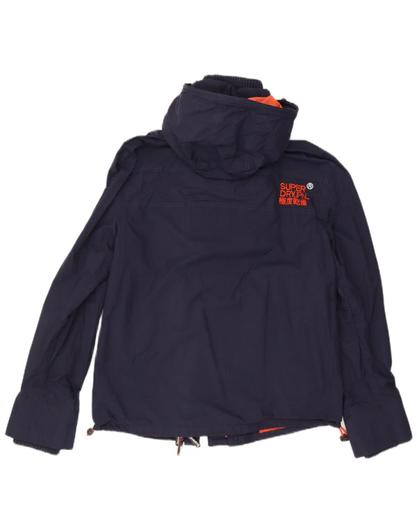 Męska wiatrówka z kapturem Superdry UK 44 2XL Granatowy nylon