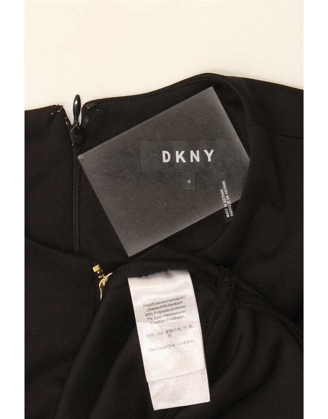 Damska sukienka o linii A Dkny US 4, mały, czarny poliester