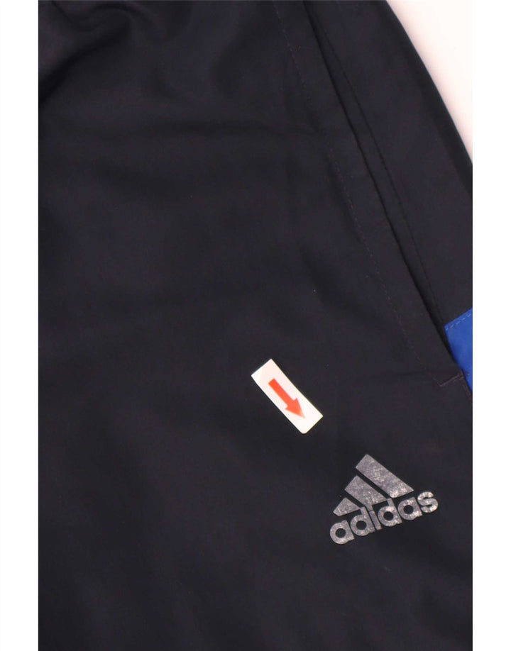 Męskie spodnie dresowe Adidas, małe, granatowe, z blokami kolorów, z poliestru
