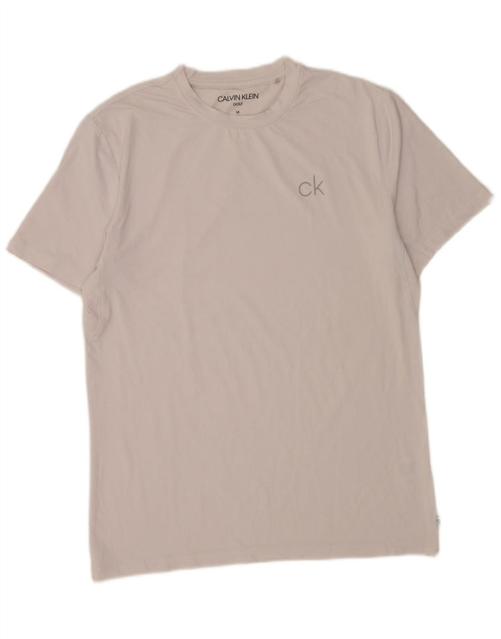 Męska koszulka golfowa Calvin Klein, średnia szara bawełna