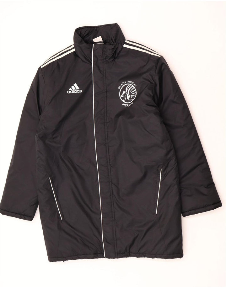 Męski płaszcz Adidas Graphic Padded Coat UK 38/40 Średni czarny nylon