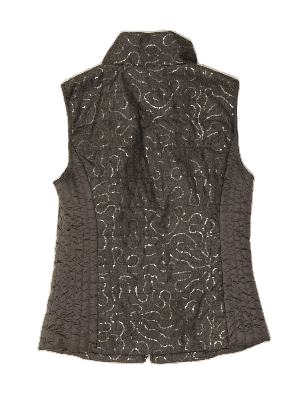 BONITA Womens Padded Gilet UK 10 Small Grey Polyester Vintage Bonita and Second-Hand Bonita from Messina Hembry 