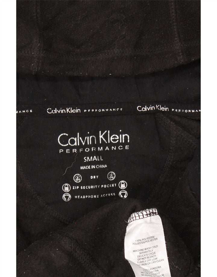 Damska kurtka polarowa z kapturem i grafiką Calvin Klein UK 10, mała czarna