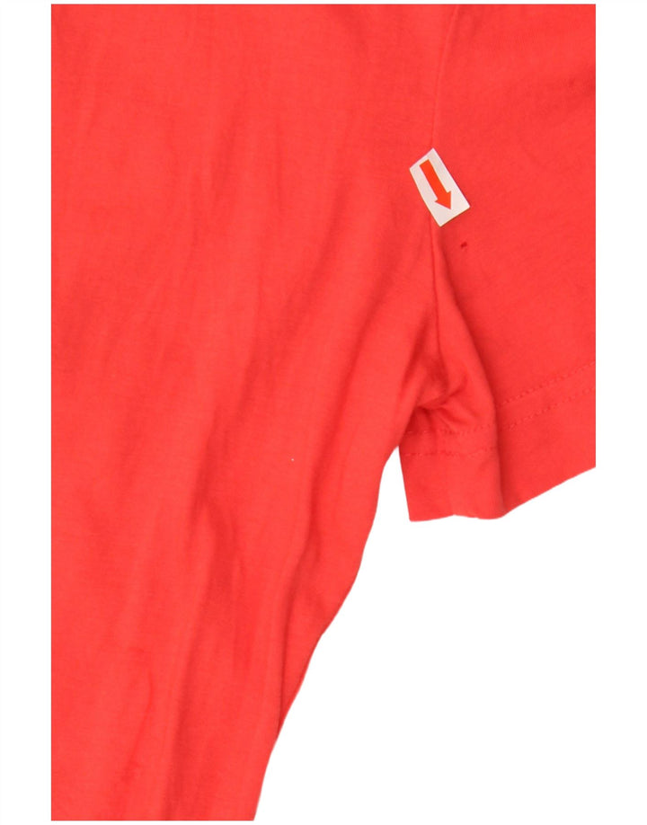 Męska koszulka z grafiką Adidas, mała, czerwona, bawełniana