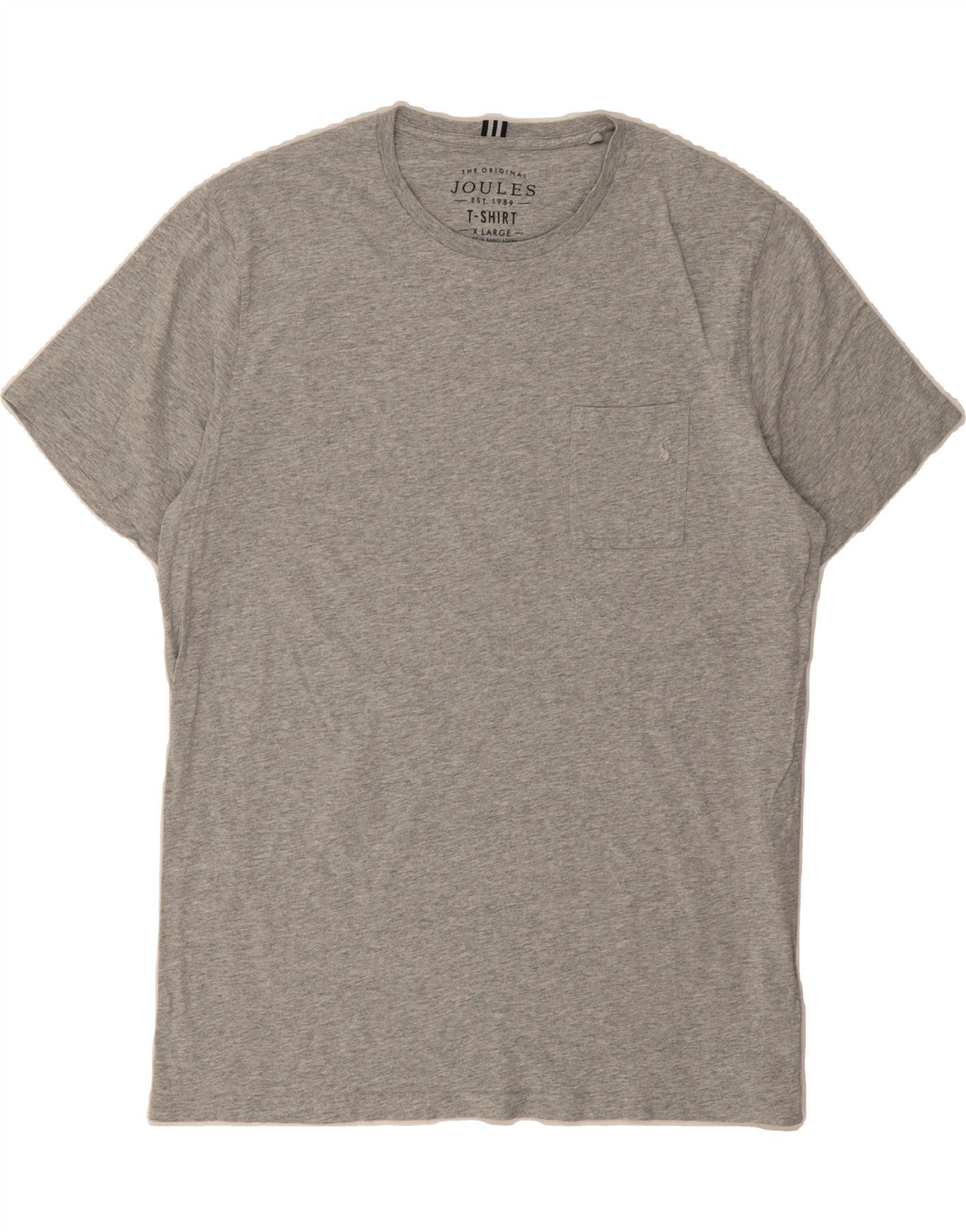 JOULES Mens T-Shirt Top XL Grey Cotton Vintage Joules and Second-Hand Joules from Messina Hembry 