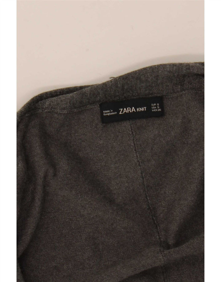 Sweter damski Zara z otwartym kardiganem UK 10 Small Grey