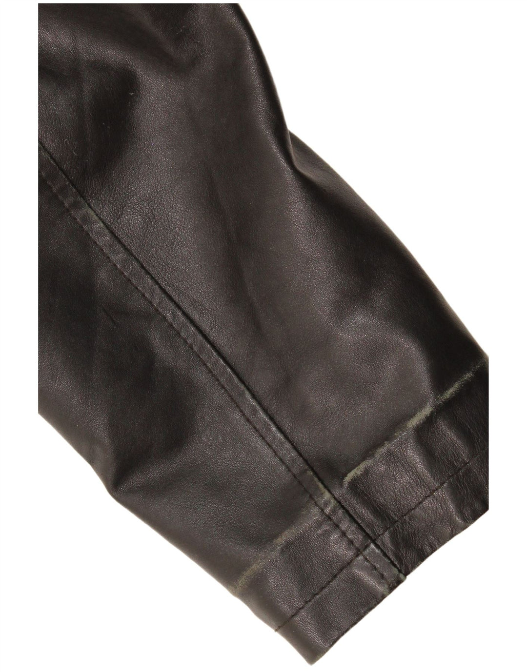 Vintage damska kurtka skórzana UK 14, średnia czarna skóra