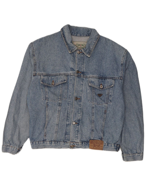 Vintage męska kurtka dżinsowa UK 42 XL niebieska bawełniana