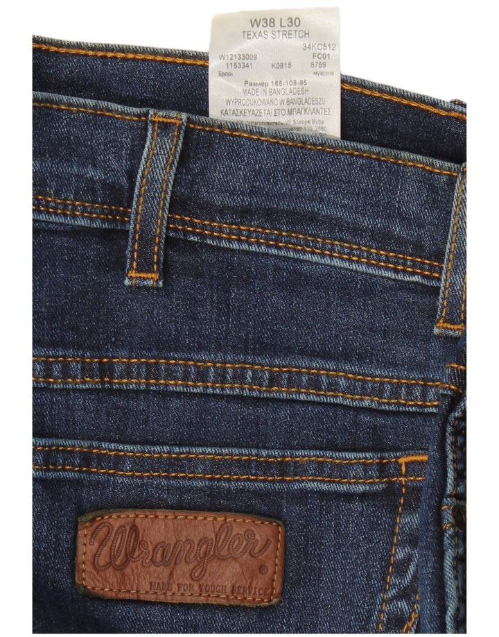 Męskie jeansy Wrangler Texas Stretch Straight W38 L30 Granatowa bawełna