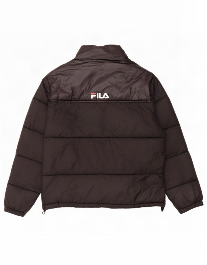 Męska ocieplana kurtka Fila UK 38 Średni czarny nylon