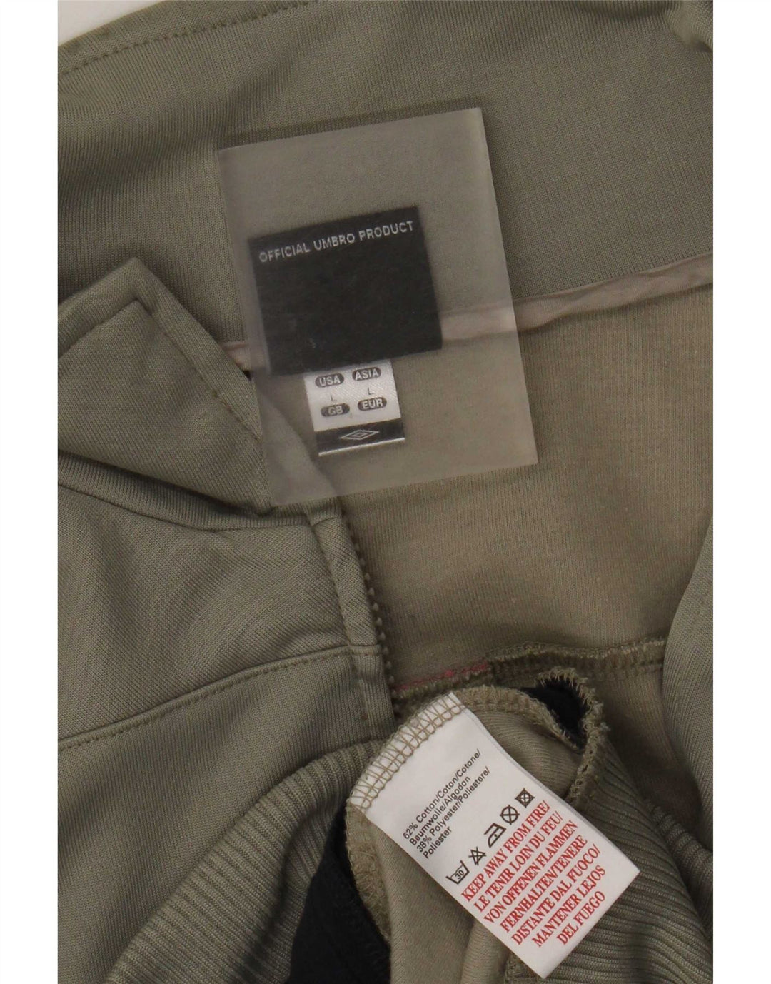 Męska kurtka dresowa Umbro, duża, bawełniana w kolorze khaki