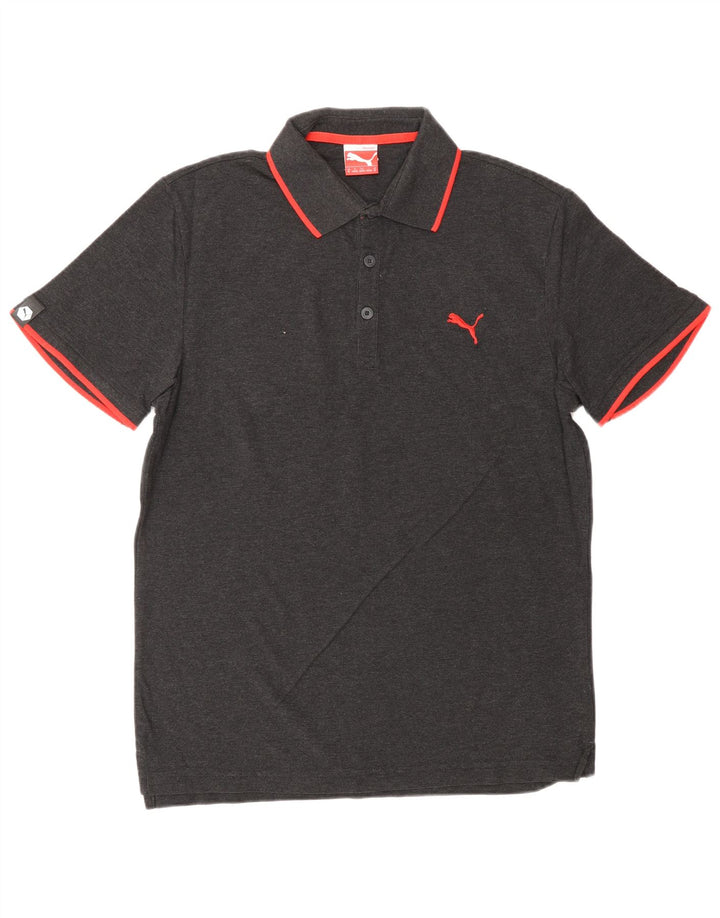 Męska koszulka polo PUMA, średnioszara, bawełniana