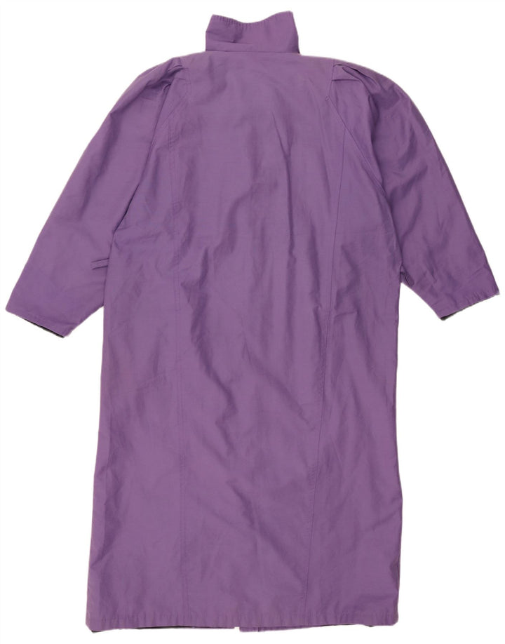 Vintage damski płaszcz oversize UK 18 XL fioletowy