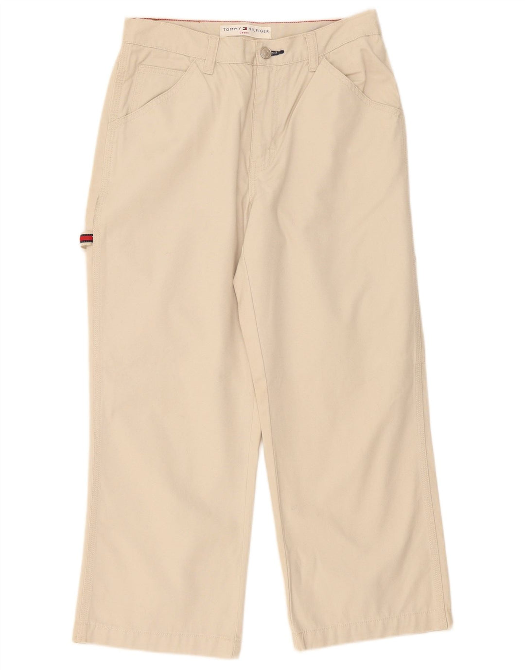 Damskie spodnie cargo Tommy Hilfiger US 6 Medium W28 L24 białe