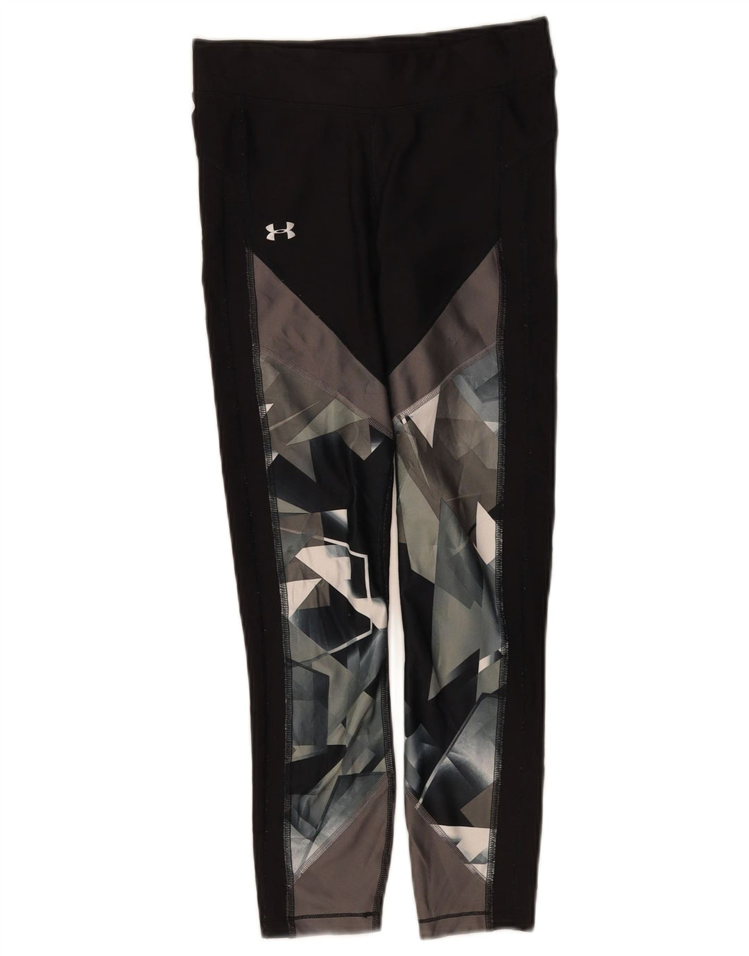 Legginsy damskie Under Armour UK 10, małe, czarne, geometryczne, z poliestru