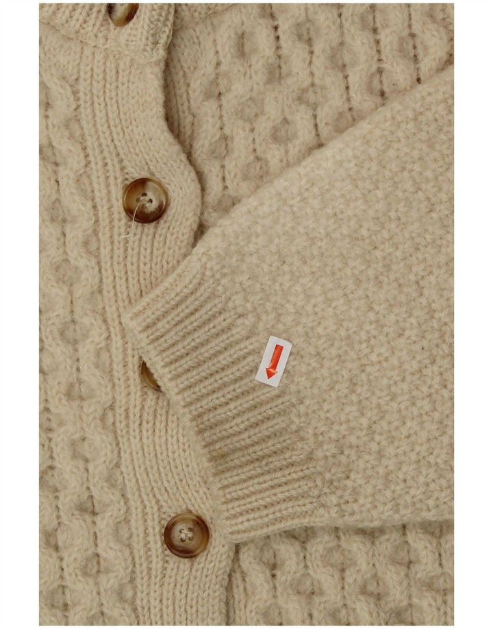 HIGHLAND HOME INDUSTRIES Damski sweter typu Crop Cardigan UK 16, duży beżowy