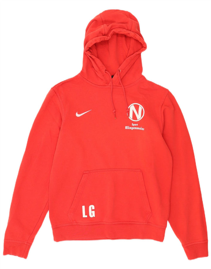 Męski sweter z kapturem Nike, mały, czerwony, bawełniany