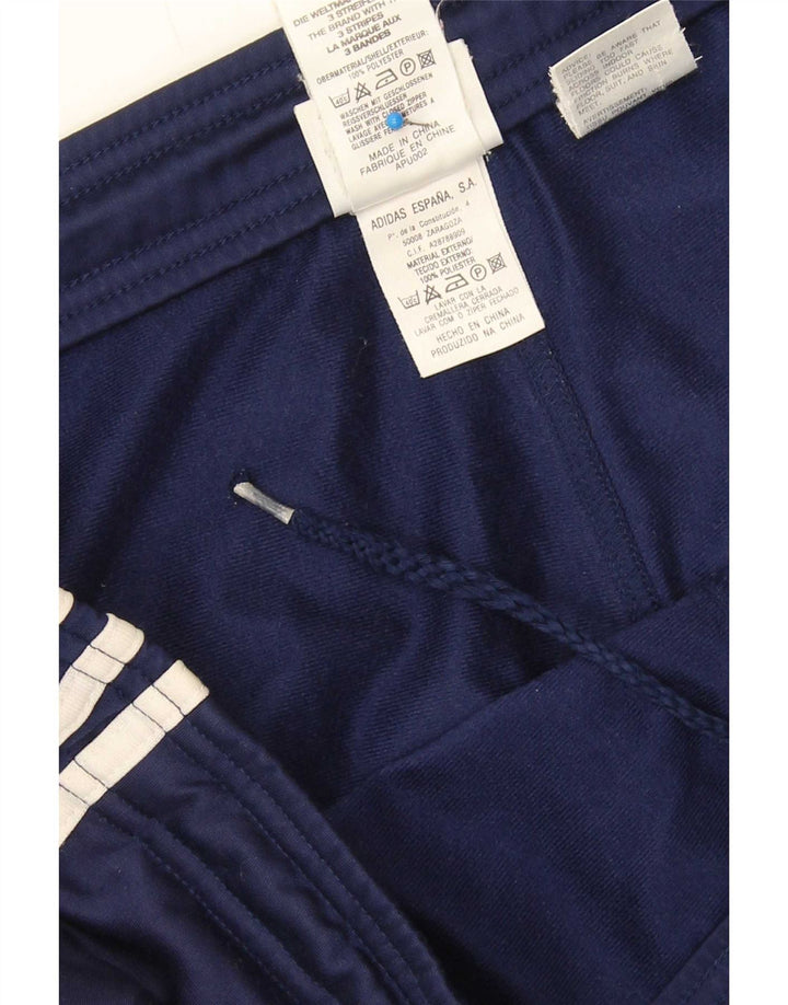 Męskie spodnie dresowe Adidas, duże, granatowe, poliestrowe