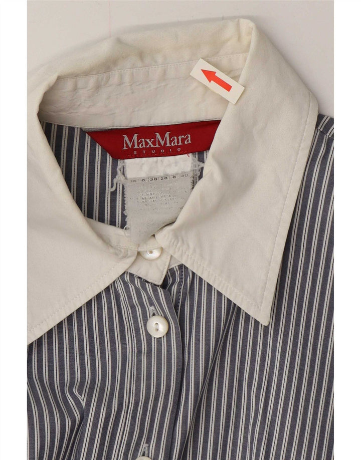 Koszula damska Max Mara UK 8 Small Blue Pinstripe