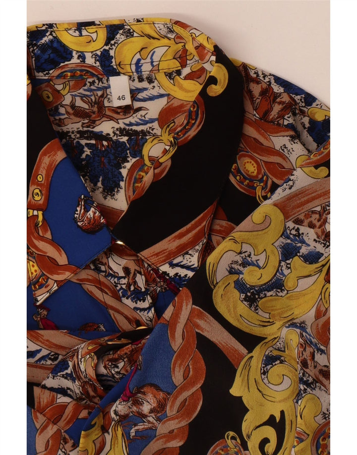 Koszula damska w stylu vintage w abstrakcyjny wzór EU 46 XL, wielobarwna