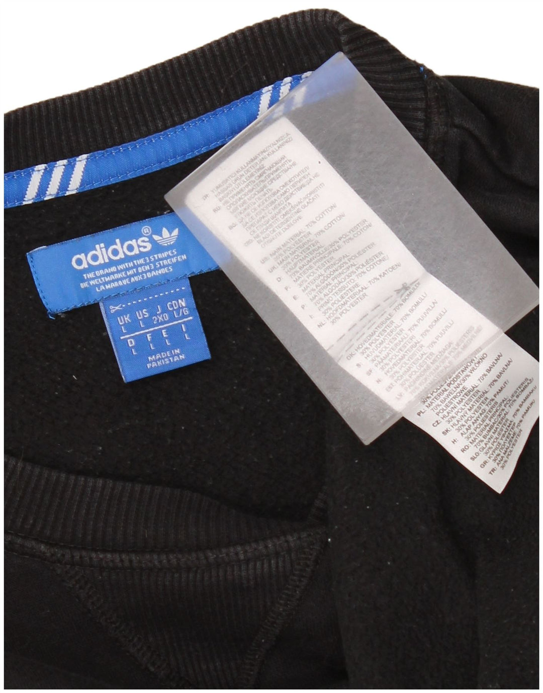 Adidas Męska bluza z grafiką, duża, czarna, bawełniana