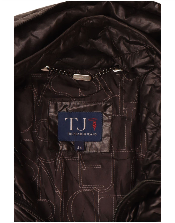 Damska ocieplana kurtka Trussardi Jeans IT 44, średni czarny poliester