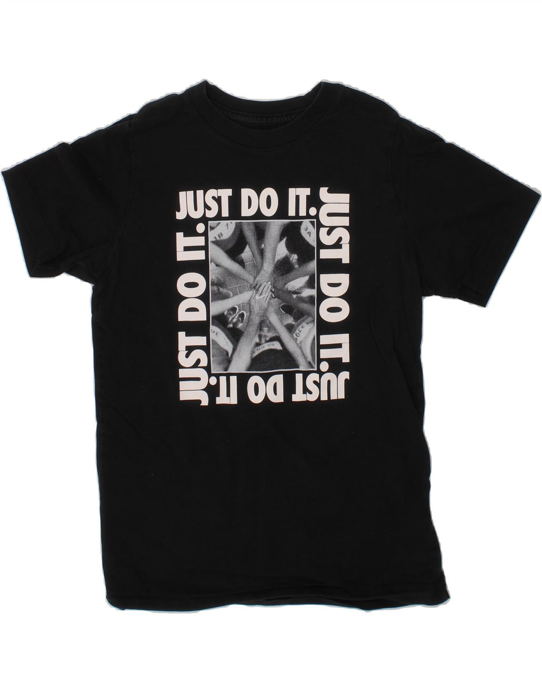 NIKE Boys Graphic T-Shirt Top 10-11 Years Medium Black Cotton Vintage Nike and Second-Hand Nike from Messina Hembry 