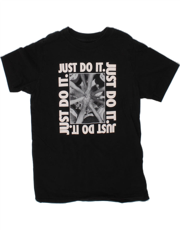 NIKE Boys Graphic T-Shirt Top 10-11 Years Medium Black Cotton Vintage Nike and Second-Hand Nike from Messina Hembry 