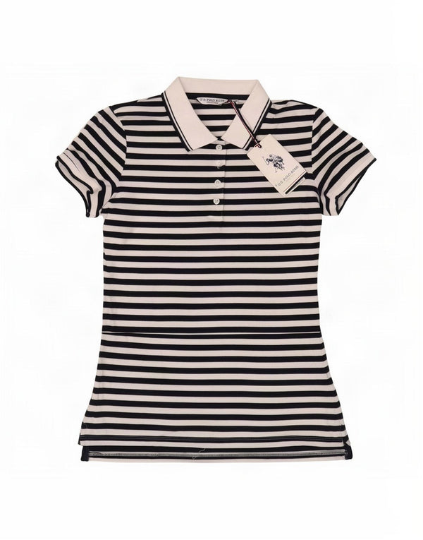 US Polo Assn. Koszula damska UK 6 XS, bawełniana w granatowe paski