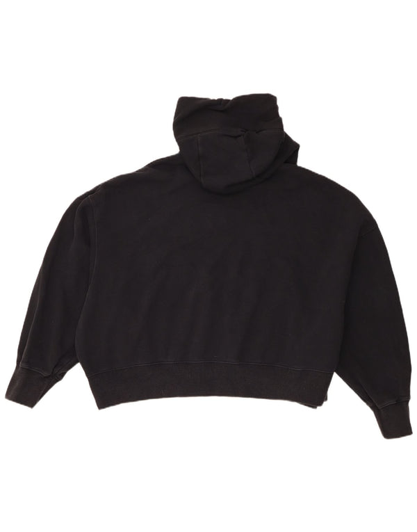 Damski sweter oversize z kapturem Nike UK 14, średni czarny, bawełniany