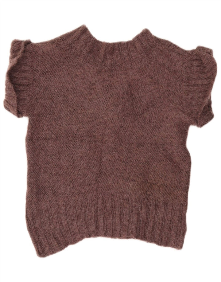 MASSIMO DUTTI Damski sweter z dekoltem w kształcie litery V, UK 12, średni burgund