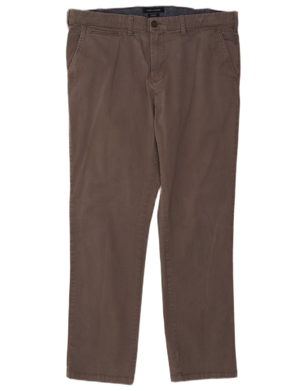 Męskie spodnie chino slim fit TOMMY HILFIGER W38 L29 Szara bawełna