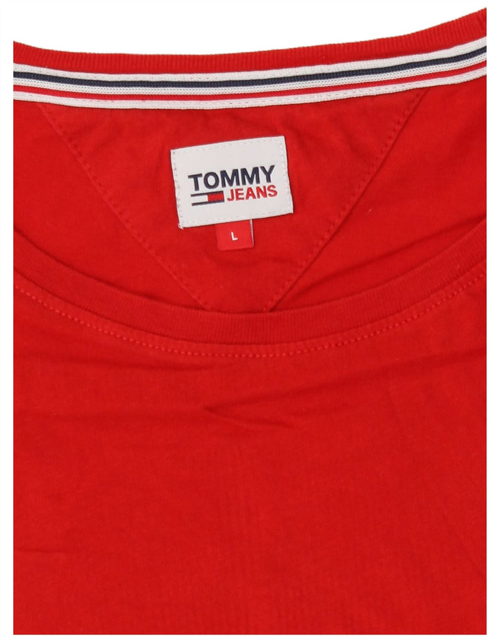 T-shirt damski Tommy Hilfiger Top UK 14, duży, czerwony