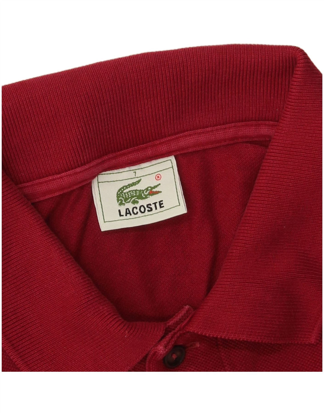 Męska koszulka polo LACOSTE, rozmiar 7, 2XL, bordowa, bawełniana