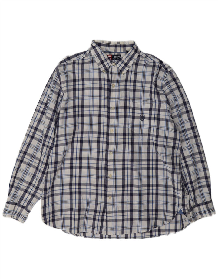 Koszula flanelowa męska Chaps XL, bawełniana w granatową kratę