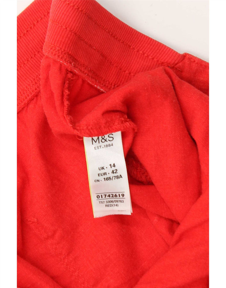 Marks & Spencer Damskie spodenki Chino UK 14 Large W36 Czerwone lniane