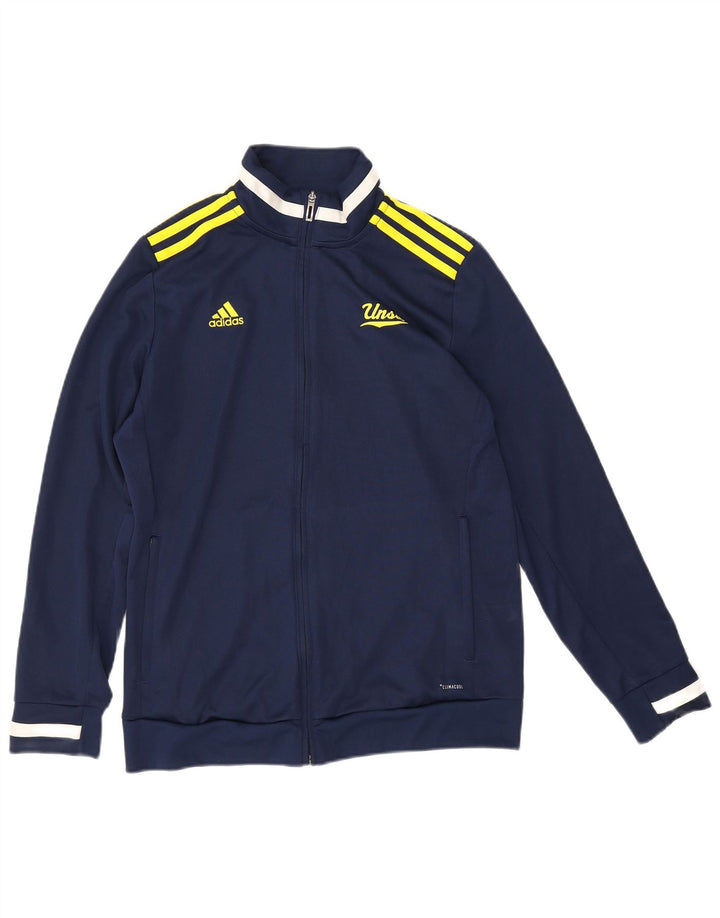 Adidas Męska kurtka dresowa Climacool, duża, granatowa, z blokami kolorów