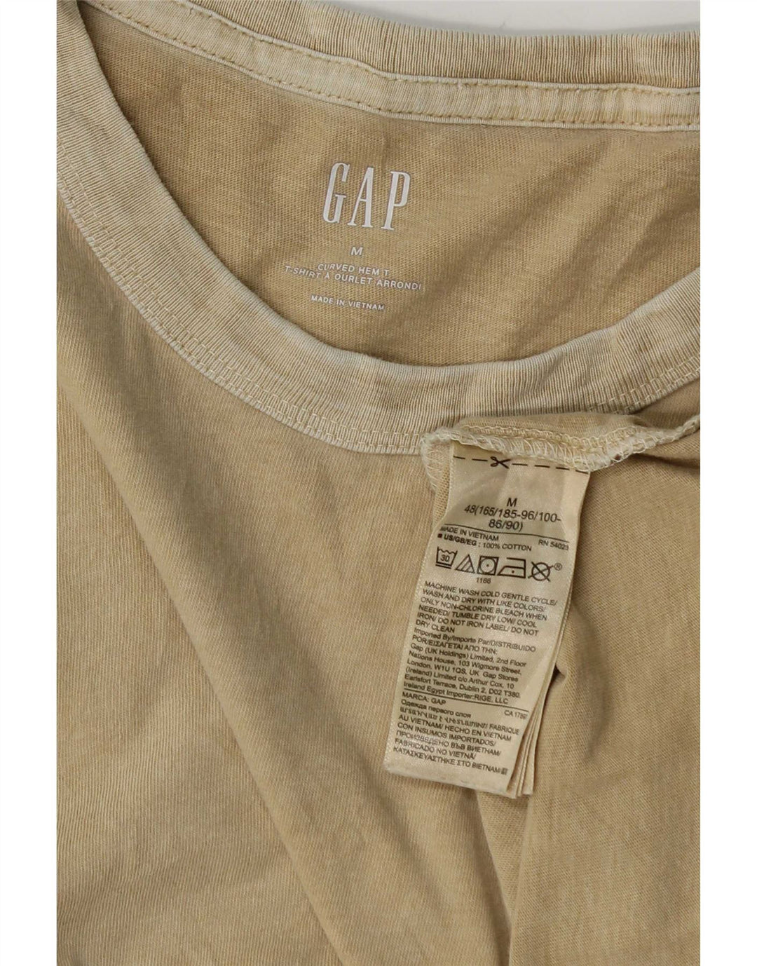 T-shirt męski Gap Top, średnio beżowy, bawełniany