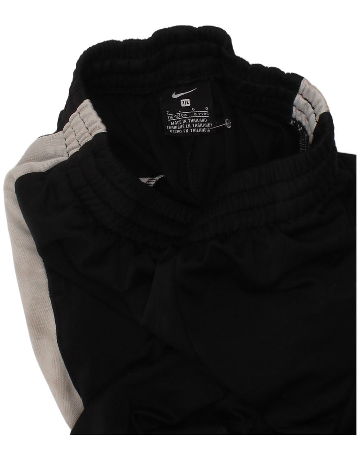 Chłopięce spodnie dresowe Nike w wieku 6-7 lat, duże, czarne, z blokami kolorów, poliestrowe