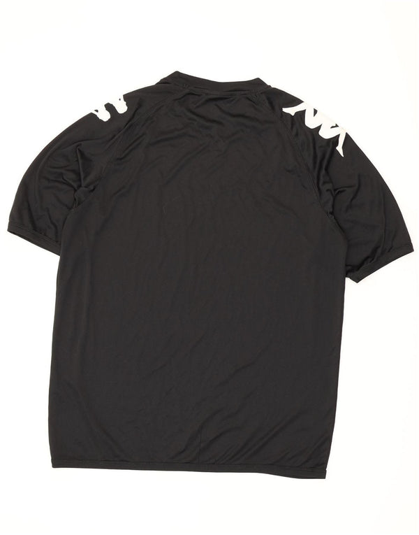 Męski T-shirt z grafiką Kappa, XL, czarny